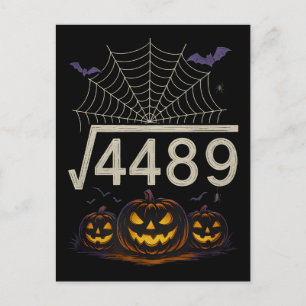 Spooky Math Halloween √4489 Design Holiday Postcard