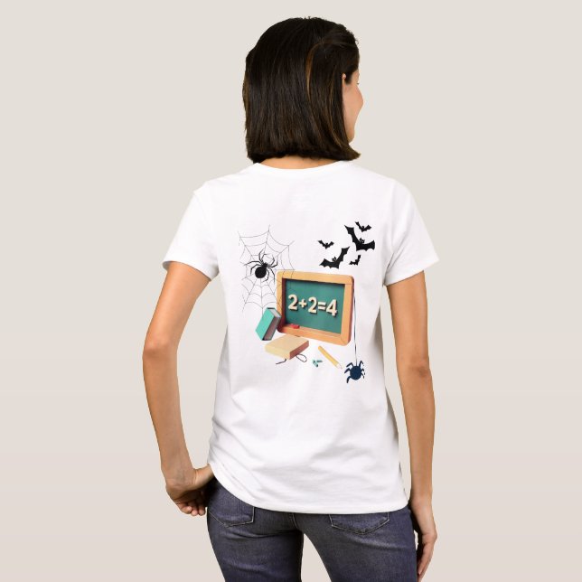 Spooky Math Teacher   T-Shirt (Back Full)