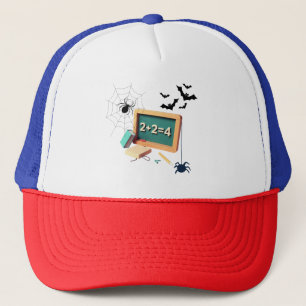 Spooky math teacher's trucker hat
