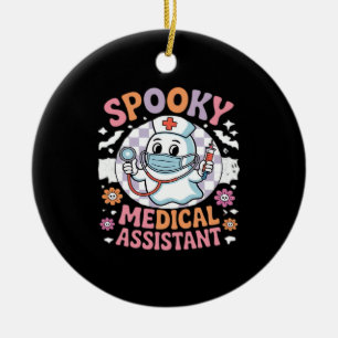 Spooky Medical Assistant Cute Halloween Essential  Ceramic Ornament