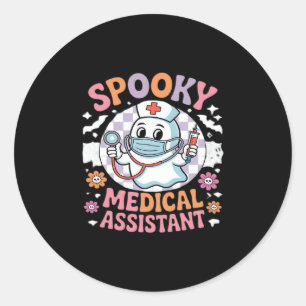 Spooky Medical Assistant Cute Halloween Essential  Classic Round Sticker