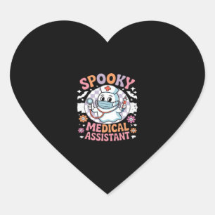 Spooky Medical Assistant Cute Halloween Essential  Heart Sticker