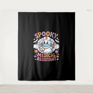 Spooky Medical Assistant Cute Halloween Essential  Tapestry