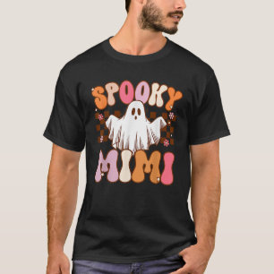 Spooky Mimi Halloween Grandma Ghost Costume Retro T-Shirt