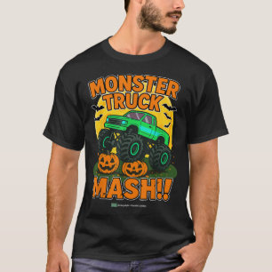 Spooky Monster Truck Halloween Pumpkin Smash  T-Shirt