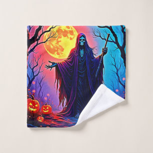 Spooky Moon Death's Call Design Bath Towel Set