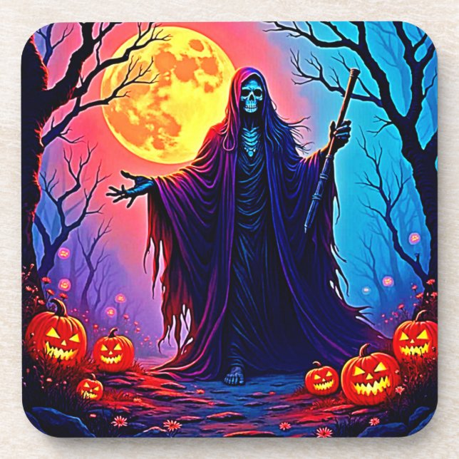 Spooky Moon Death's Call Design Coaster (Front)