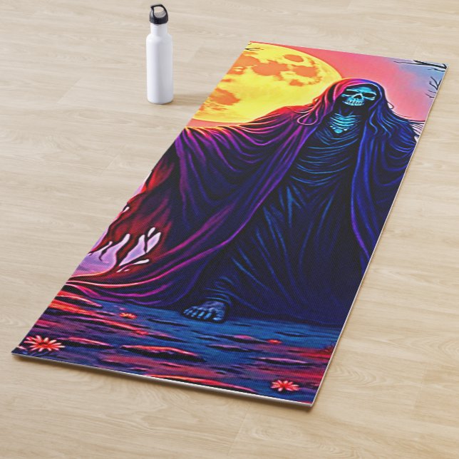 Spooky Moon Death's Call Design Yoga Mat (In Situ)