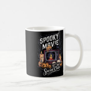 Spooky Movie Social Club Vintage Tv Halloween Horr Coffee Mug
