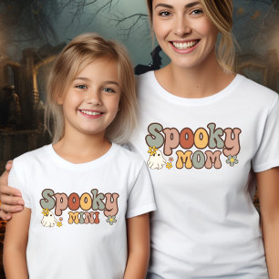 Spooky Mum Retro Halloween Mummy and Me Matching T-Shirt