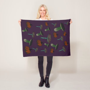 Spooky mushroom blanket
