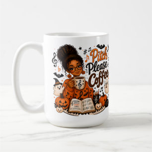Spooky Music Notes Coffee Lover Band Teacher Mug