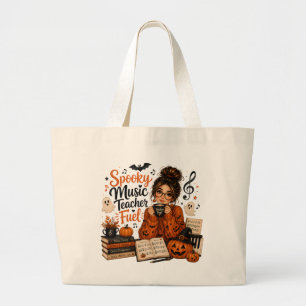 Spooky Music Teacher Fuel Halloween Tote Bag