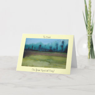 Spooky mystic woodland landscape dad greeting card