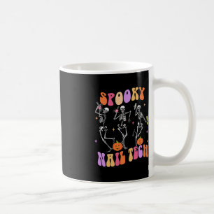 Spooky Nail Tech Fun Skeleton Nail Tech Halloween  Coffee Mug