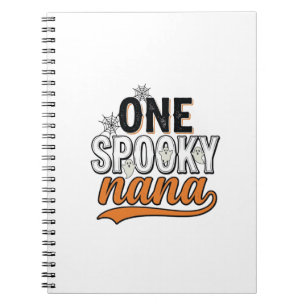 Spooky Nana Halloween Ghost Vintage Shirt Design_1 Notebook