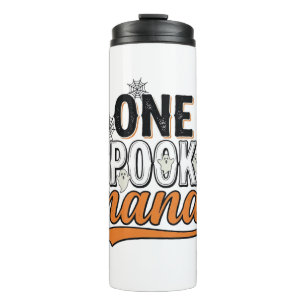 Spooky Nana Halloween Ghost Vintage Shirt Design_1 Thermal Tumbler