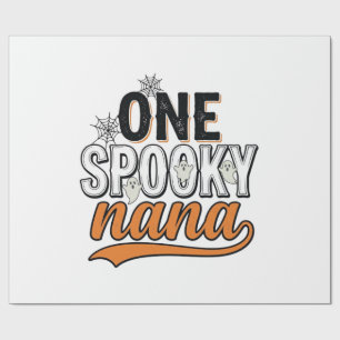 Spooky Nana Halloween Ghost Vintage Shirt Design_1 Wrapping Paper