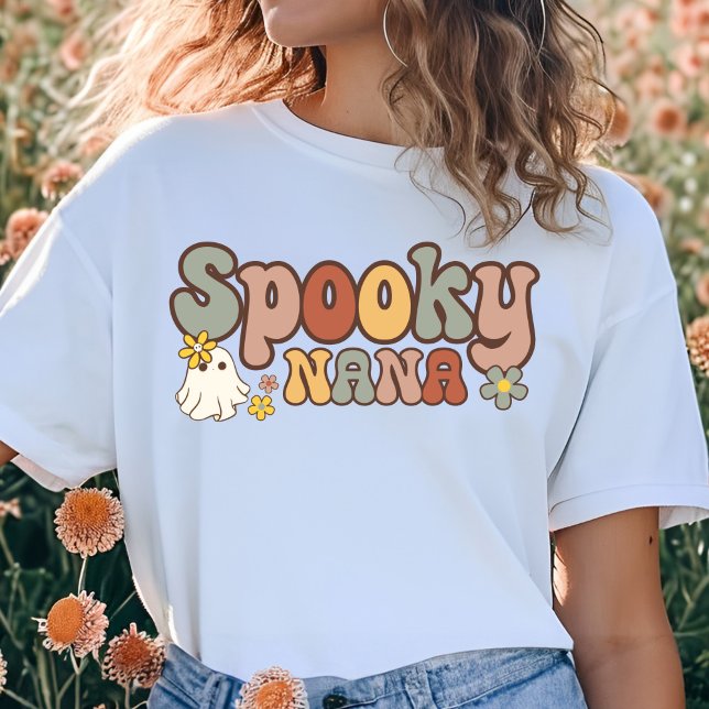 Spooky Nana Retro Halloween Matching Family T-Shirt (Creator Uploaded)