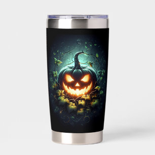 Spooky nature glowing Halloween pumpkin Insulated Tumbler