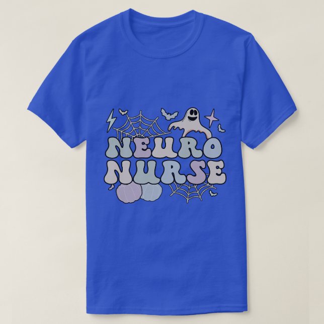 Spooky Neuro Nurse Halloween Neurology Nursing T-Shirt (Design Front)