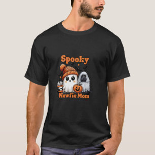 Spooky Newfie Mum Newfoundland Dog Ghost Halloween T-Shirt
