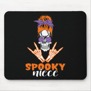 Spooky Niece Design For Halloween Funny Skull Mouse Pad