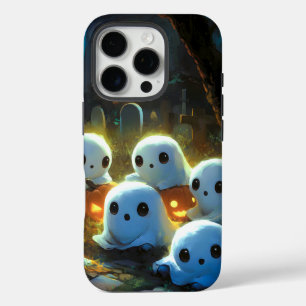 Spooky Night Cemetery Cute Halloween Ghost iPhone 16 Pro Case