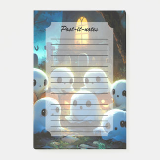 Spooky Night Cemetery Cute Halloween Ghost Post-it Notes