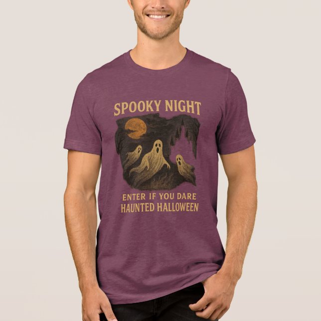 Spooky Night  Enter If You Dare Tri-Blend Shirt (Front)