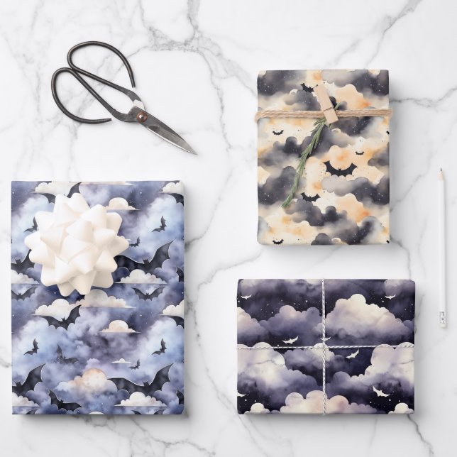 Spooky Night Halloween Wrapping Paper (Front)