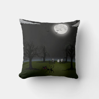 Spooky night throw pillow