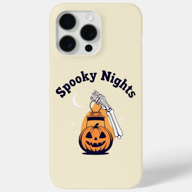 Spooky Nights Pumpkin Skeleton Hand Halloween iPho Case-Mate iPhone Case (Back)