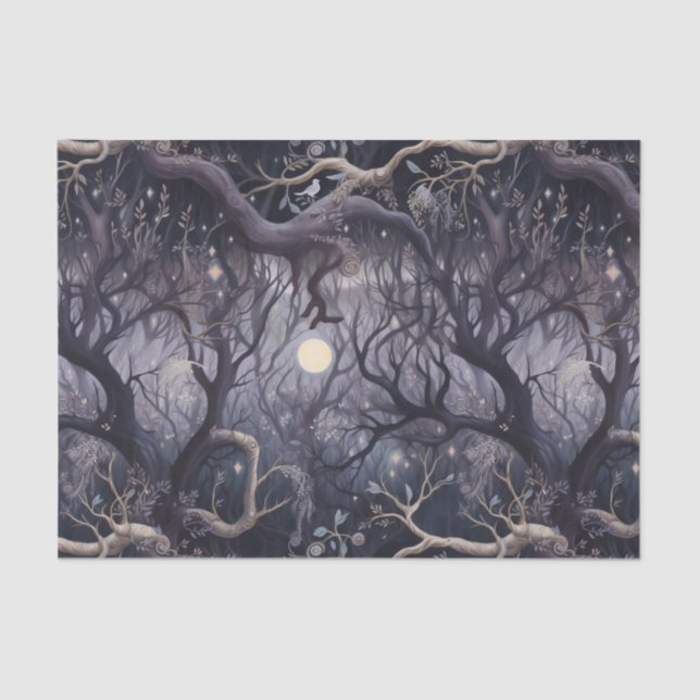 Spooky Nighttime Garden Tissue Paper (Front)