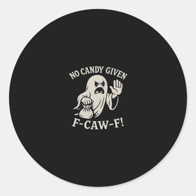 Spooky No Given F-Caw-F Graphic Classic Round Sticker (Front)
