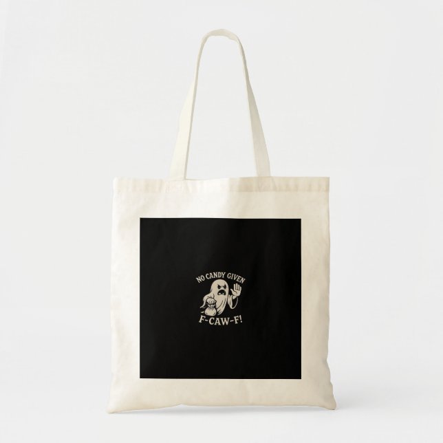 Spooky No Given F-Caw-F Graphic Tote Bag (Front)