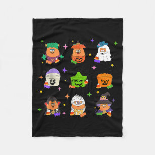 Spooky Nuggets Meal Bucket Halloween Chicken Fleece Blanket