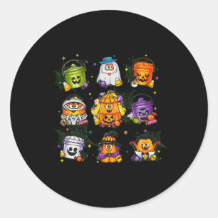 Spooky Nuggets Meal Bucket Halloween Chicken Nugge Classic Round Sticker