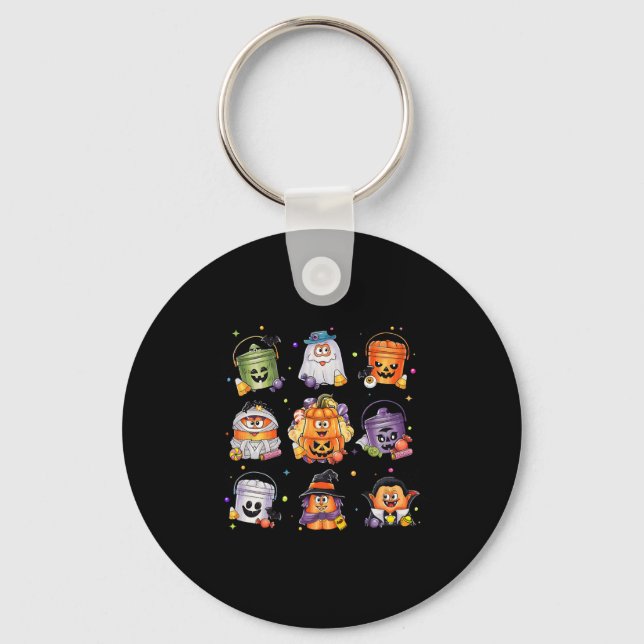 Spooky Nuggets Meal Bucket Halloween Chicken Nugge Key Ring (Front)
