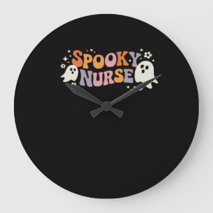Spooky Nurse Classic T-Shirt Large Clock