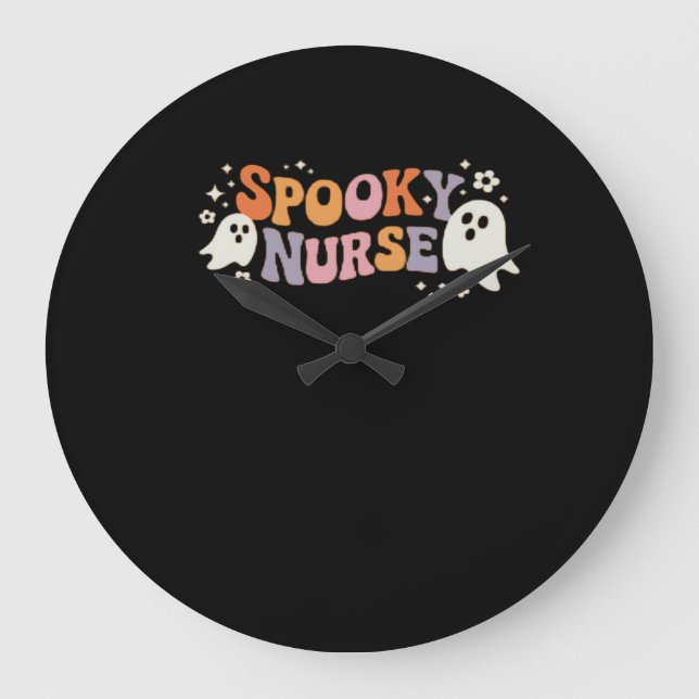 Spooky Nurse Classic T-Shirt Large Clock (Front)