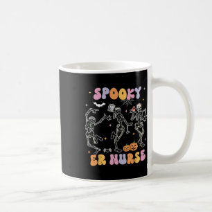 Spooky Nurse Ghost Halloween Cute Groovy Nursing H Coffee Mug