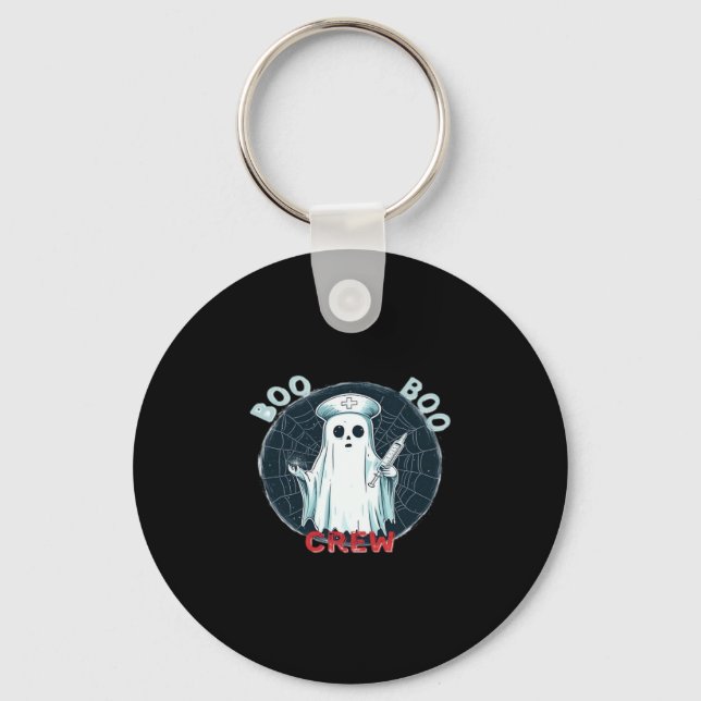Spooky Nurse Ghost Haunted Hospital Crew Ghostly N Key Ring (Front)