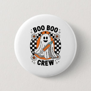Spooky Nurse Halloween Cute Lace Ghost Boo Boo Cre 6 Cm Round Badge