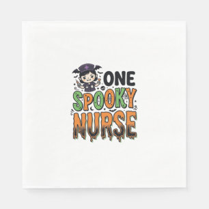 Spooky Nurse Halloween Vintage Engraving Design_1 Napkin