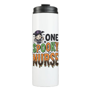 Spooky Nurse Halloween Vintage Engraving Design_1 Thermal Tumbler