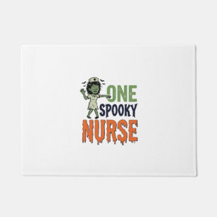 Spooky Nurse Halloween Vintage Vector Design_1 Doormat