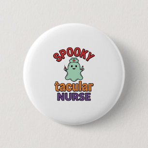 Spooky Nurse Halloween Vintage Vector Shirt Design 6 Cm Round Badge