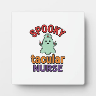 Spooky Nurse Halloween Vintage Vector Shirt Design Plaque