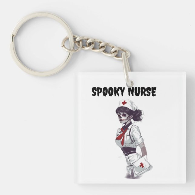 SPOOKY NURSE KEY RING (Front)